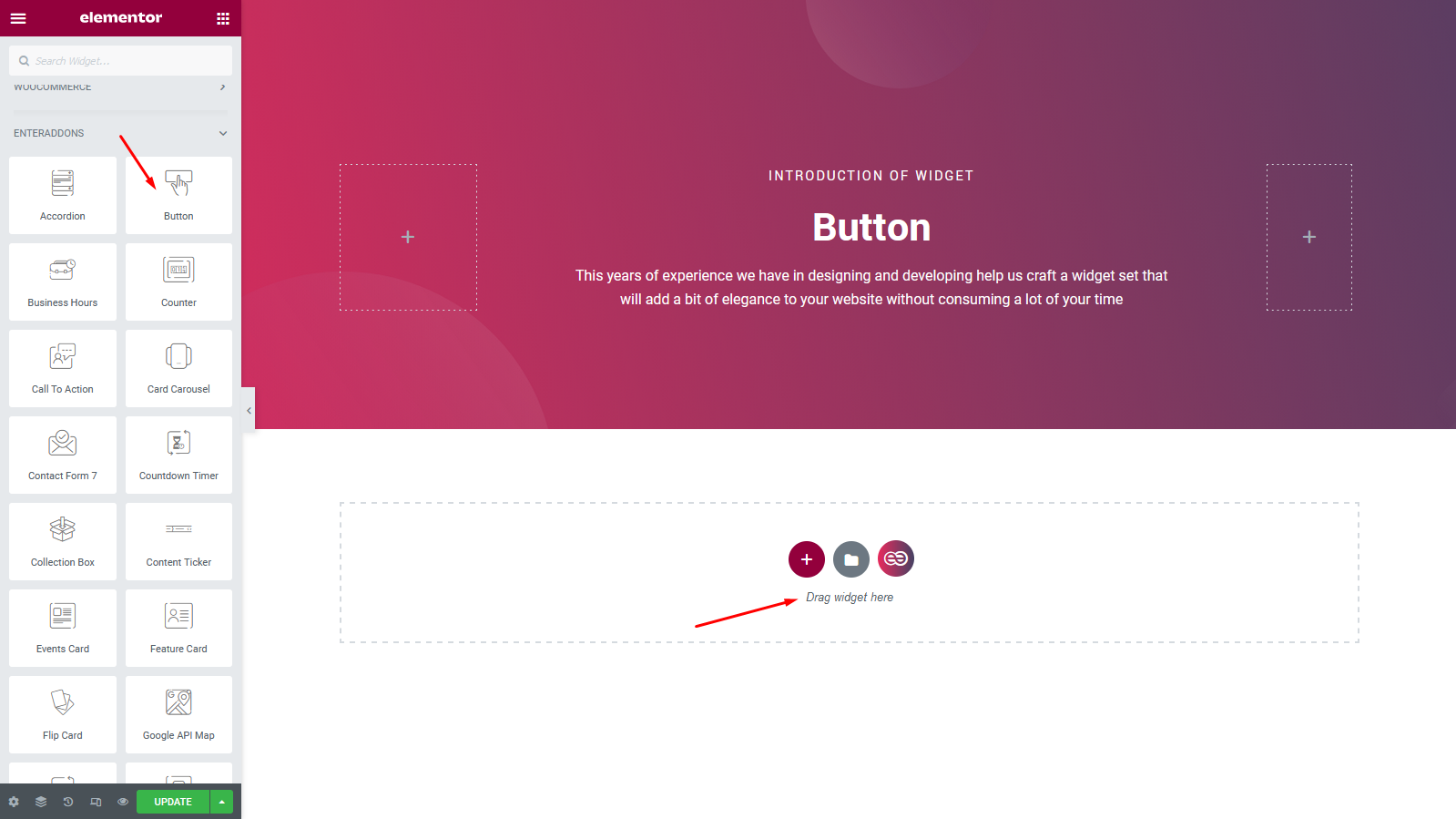 How To Use Button Widget Of Enteraddons Enter Addons How To Use Button Widget Of Enteraddons Enter Addons
