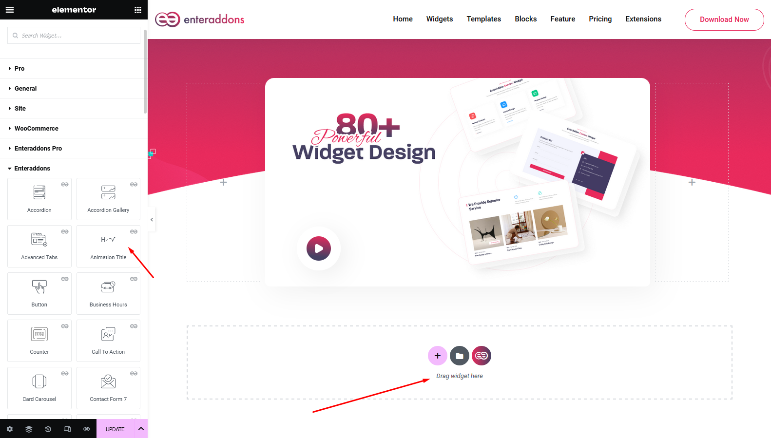 How To Use Animation Title Widget Of Enter Addons - Enter Addons