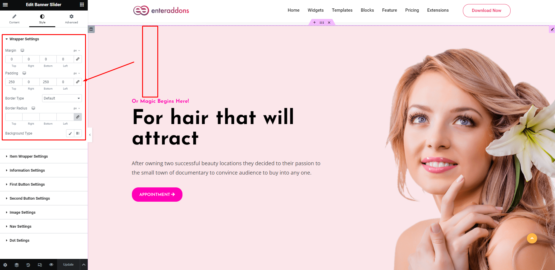 How To Use Banner Slider Widget Of Enter Addons - Enter Addons