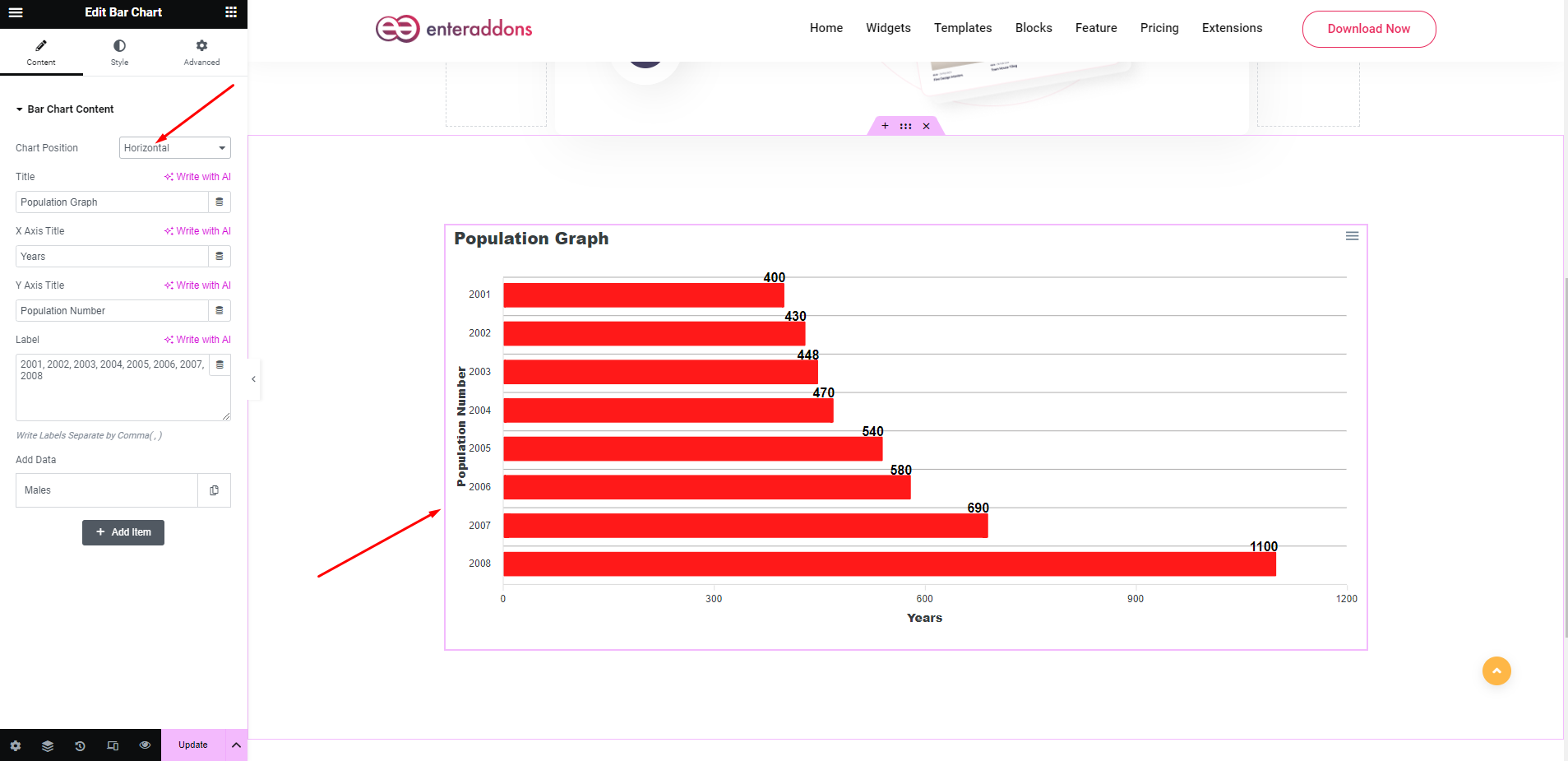 How To Use Bar Chart Widget Of Enter Addons Enter Addons How To Use Bar Chart Widget Of Enter Addons Enter Addons