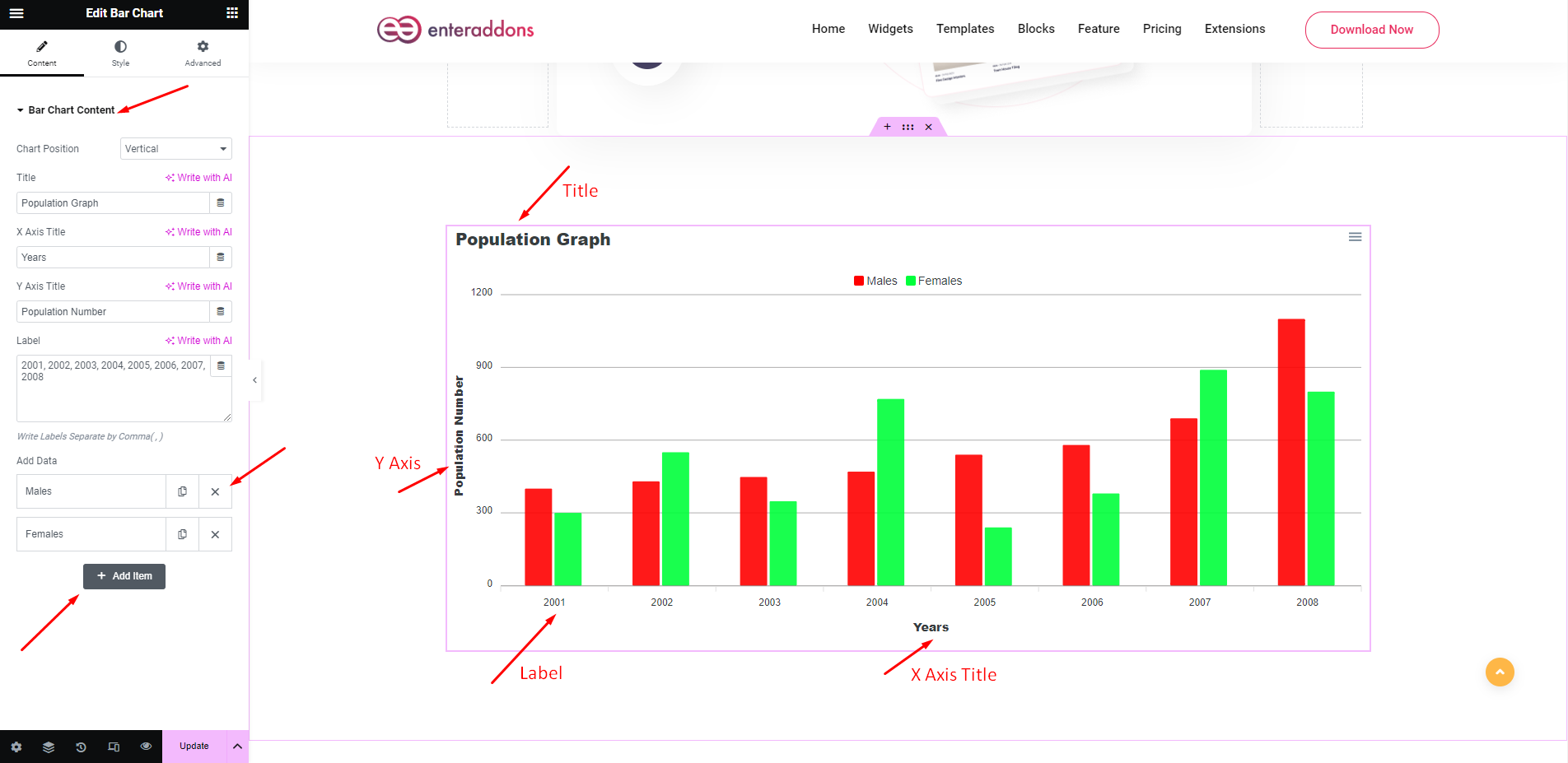 How To Use Bar Chart Widget Of Enter Addons Enter Addons How To Use Bar Chart Widget Of Enter Addons Enter Addons