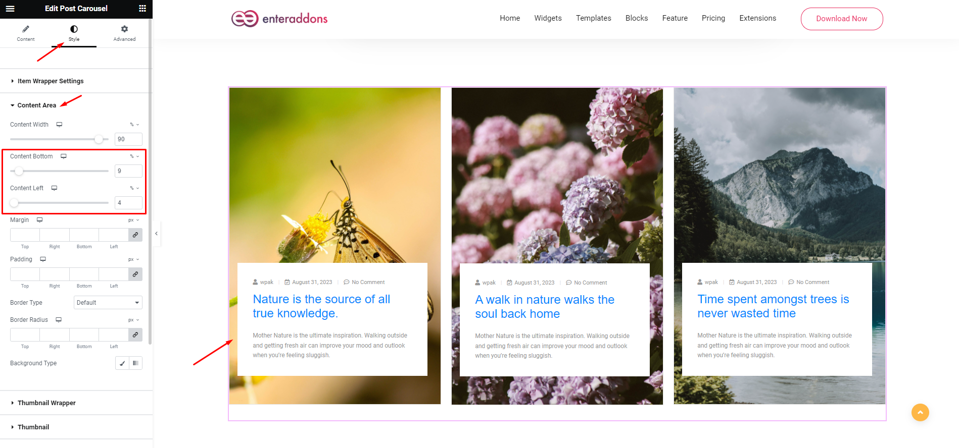 How To Use Post Carousel Widget Of EnterAddons?