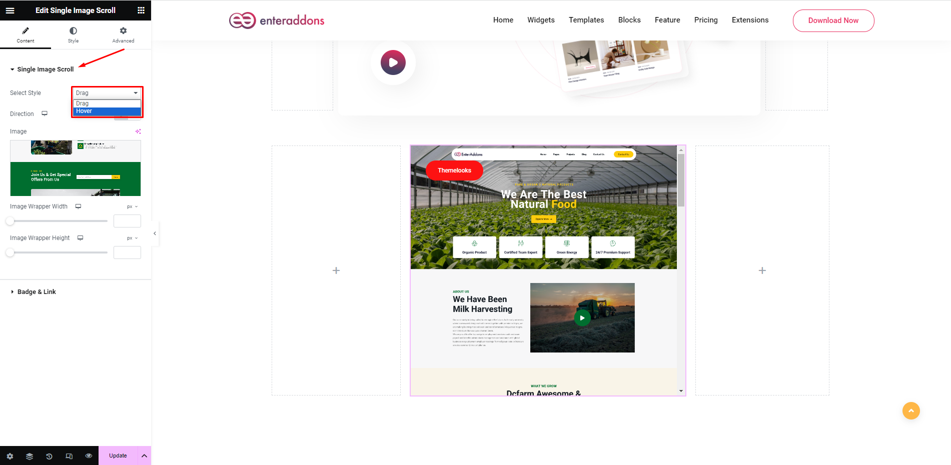 How To Use Single Image Scroll Widget Of Enter Addons - Enter Addons